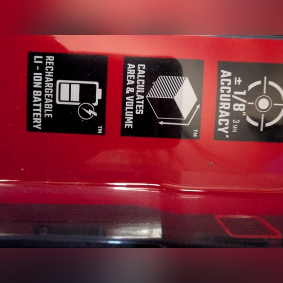 Craftsman Red Laser Distance Measurer - Compact Precision Tool - Picture 4 of 5